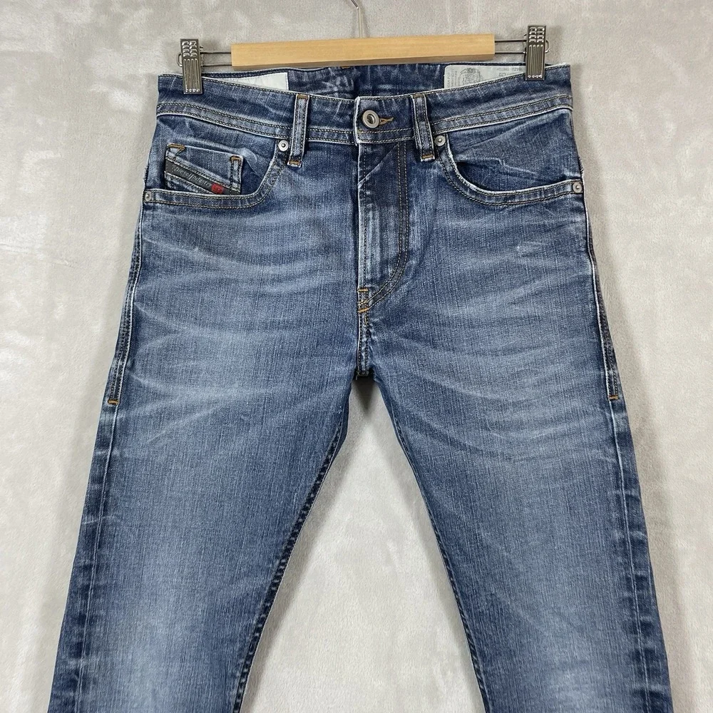 Diesel Thommer Slim Fit Denim Jeans Mens 29x32 Skinny Whisker Fade Distressed